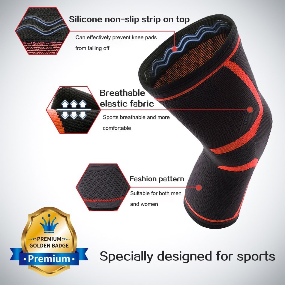 WOSWEIR 1 PC Elastic Knee Pads - Running Gear Knee avaliação e preço